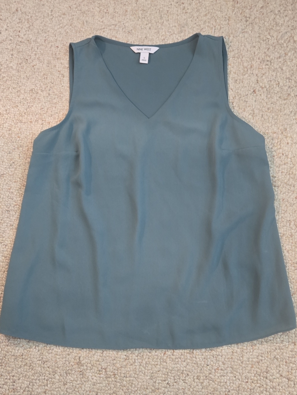 Nine West Dusty Teal V-Neck Sleeveless Camisole